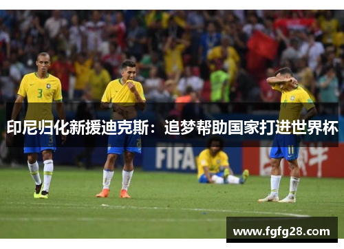 印尼归化新援迪克斯：追梦帮助国家打进世界杯